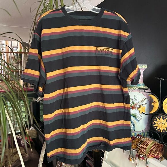 Zumiez Welcome Short Sleeve T Shirt Stripe T-Shirt Size XL - Picture 8 of 15